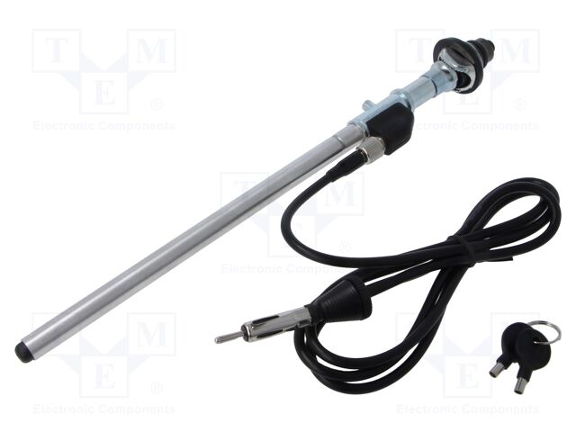 Antenna; telescopic; 0.9m; AM,FM; universal; 1.5m; black,silver