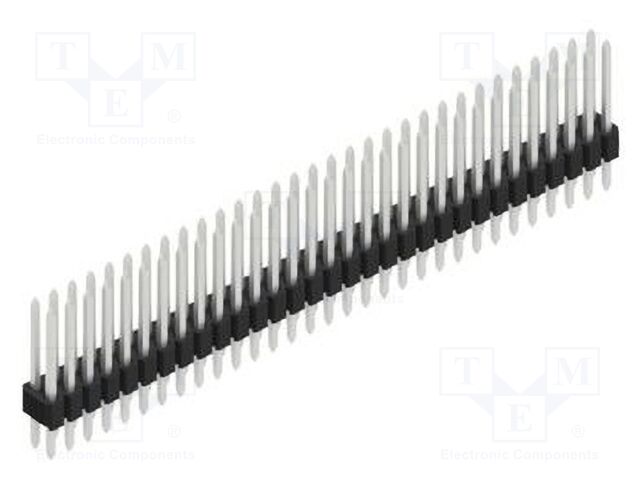 Connector: pin strips; pin header; male; PIN: 62; 1.27mm; THT; 2x31
