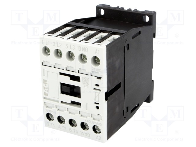 Contactor: 3-pole; NO x3; Auxiliary contacts: NO; 24VDC; 15A; 690V