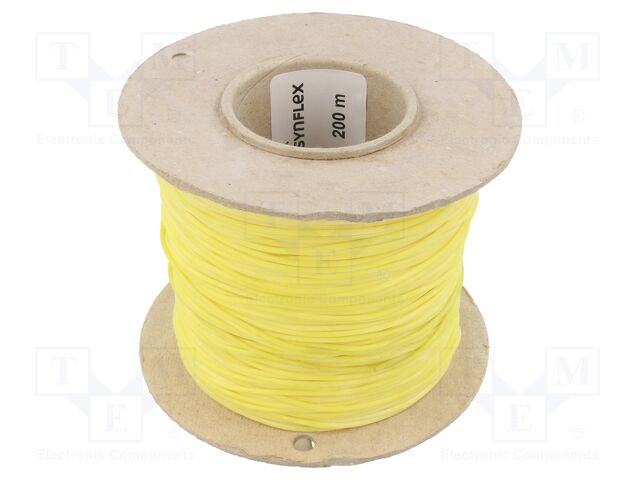 Insulating tube; Mat: silicone; yellow; Øint: 0.8mm