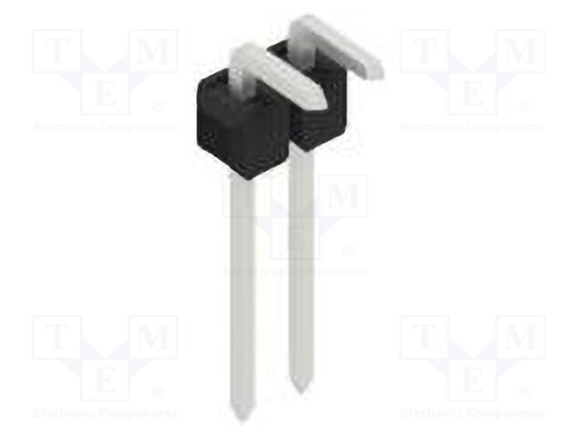 Connector: pin strips; pin header; male; PIN: 2; 2.54mm; THT; 1x2