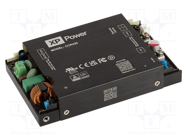 Power supply: switching; for building in; 420W; 15VDC; 28A; OUT: 1