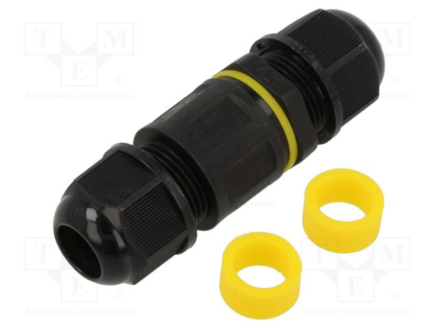 Connector: AC supply; screw terminal; IP68; Body: black