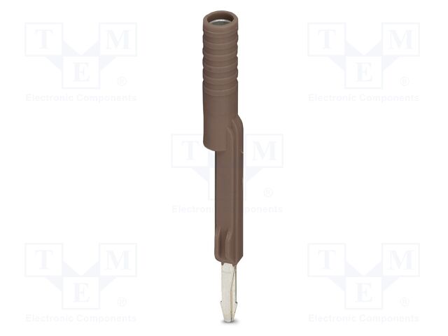 Test socket; PA; L: 51.5mm; ways: 1; W: 5.8mm; H: 5.8mm; Body: brown