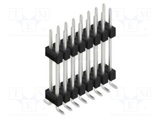 Connector: pin strips; pin header; male; PIN: 16; 2.54mm; SMT; 2x8