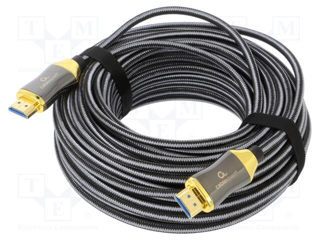 Cable; HDMI 2.1; HDMI plug,both sides; PA; 20m; black; Core: Cu