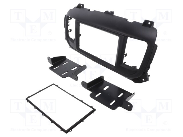 Radio mounting frame; Citroën,Opel,Peugeot,Toyota; 2 DIN; black