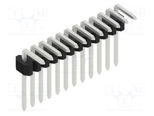 Connector: pin strips; pin header; male; PIN: 12; 1.27mm; THT; 1x12