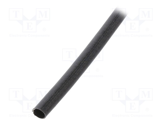 Insulating tube; black; -20÷155°C; Øint: 7mm; L: 100m
