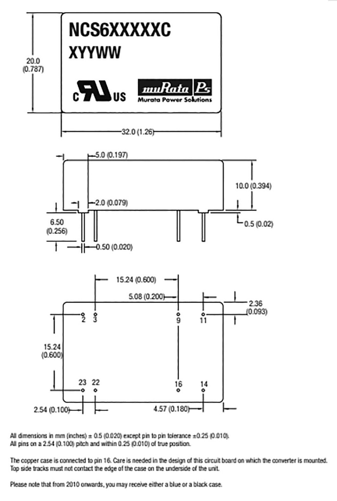 Converter: DC/DC; 6W; Uin: 18÷75V; Uout: 3.3VDC; Iout: 1.52A; DIP