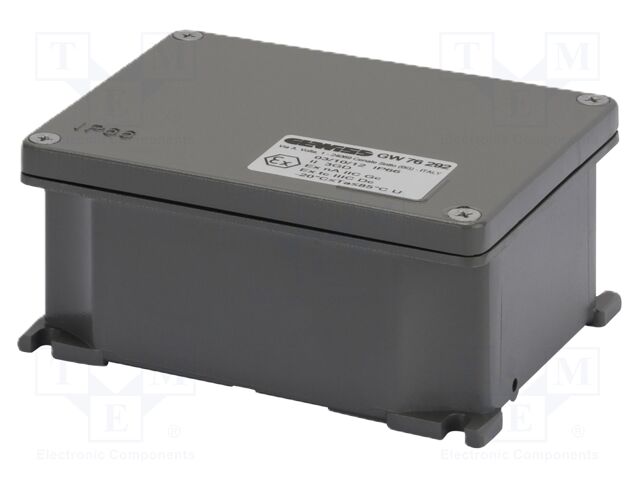 Enclosure: junction box; X: 165.5mm; Y: 140.5mm; Z: 63.5mm; IP66