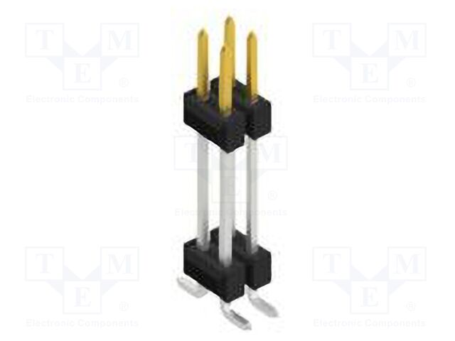 Connector: pin strips; pin header; male; PIN: 4; 2.54mm; SMT; 2x2