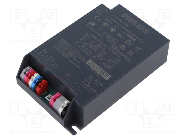 Power supply: switched-mode; LED; 22W; 8÷48VDC; 200÷1050mA; IP20
