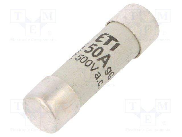 Fuse: fuse; gG; 50A; 500VAC; cylindrical,industrial; 14x51mm