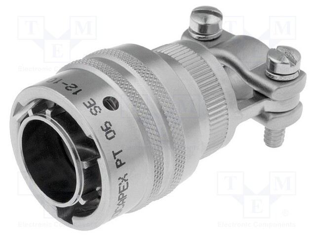 Connector: circular; PT; plug; male; PIN: 10; with cable clamp; 7.5A