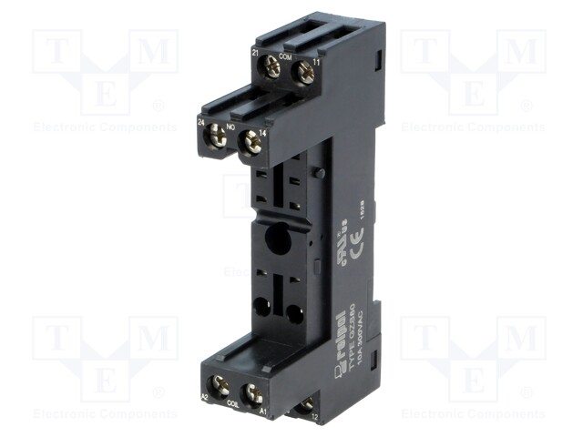Socket; PIN: 8; 10A; 300VAC; Mounting: DIN,on panel; -40÷70°C
