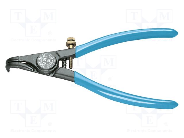 Pliers; for circlip; external; Pliers len: 170mm; angular