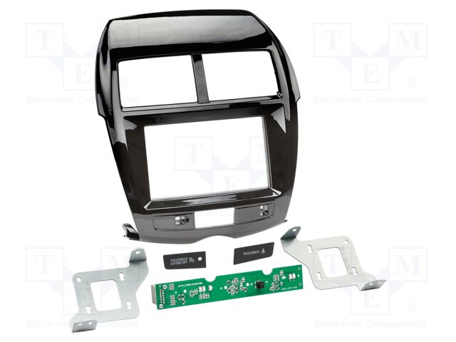 Radio frame; Citroën,Peugeot; 2 DIN; black gloss