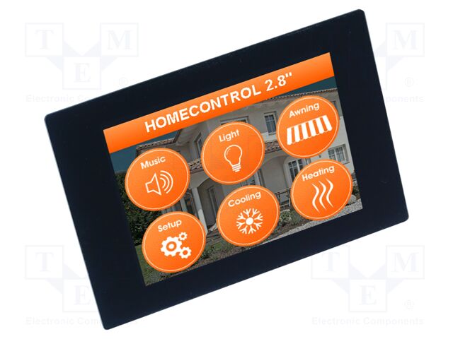 Display: TFT; 2.8"; 320x240; Illumin: LED; Dim: 84x58x12mm; 780cd/m2