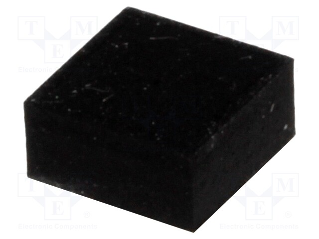 Self-adhesive foot; black; rubber; Y: 6.4mm; X: 6.4mm; Z: 3mm
