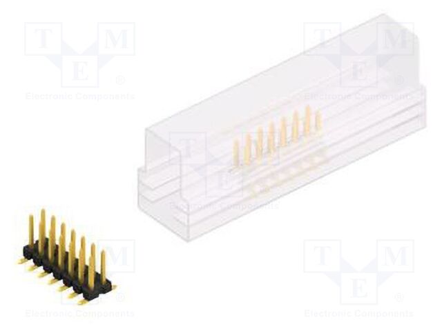 Connector: pin strips; pin header; male; PIN: 14; 2.54mm; SMT; 2x7