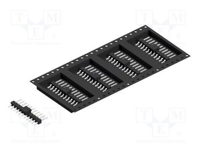 Connector: pin strips; pin header; male; PIN: 11; 2.54mm; SMT; 1x11