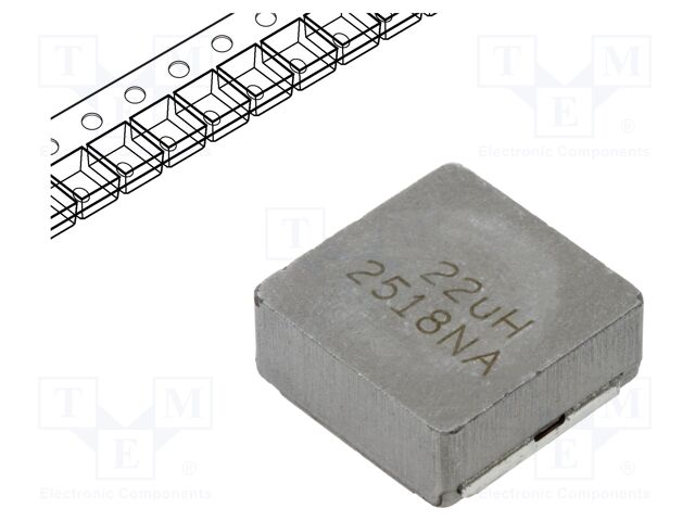Inductor: wire; SMD; 22uH; 11A; 25.1mΩ; 17.15x17.15x7mm; ±20%