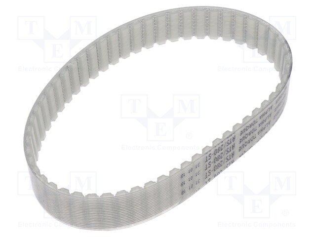 Timing belt; AT5; W: 16mm; H: 2.7mm; Lw: 280mm; Tooth height: 1.2mm