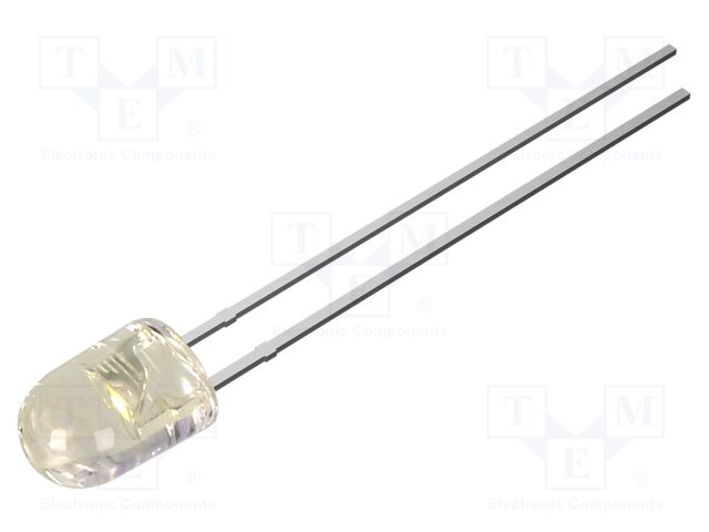 LED; white warm; oval; 5.1x4.3mm; 36000mcd; Front: convex; 3.1VDC