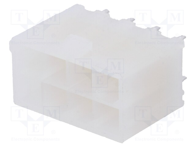 Socket; wire-board; male; Mini-Fit Jr; 4.2mm; PIN: 8; THT; PCB snap