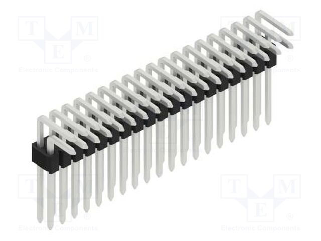 Connector: pin strips; pin header; male; PIN: 38; 1.27mm; THT; 2x19