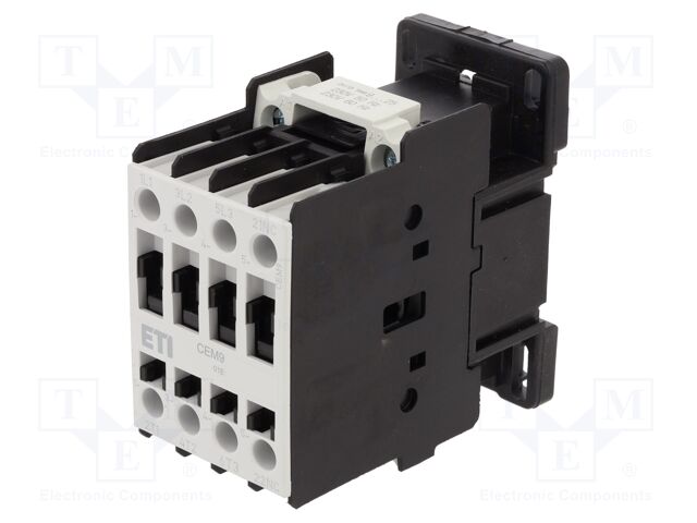Contactor: 3-pole; NO x3; Auxiliary contacts: NC; 230VAC; 9A; CEM