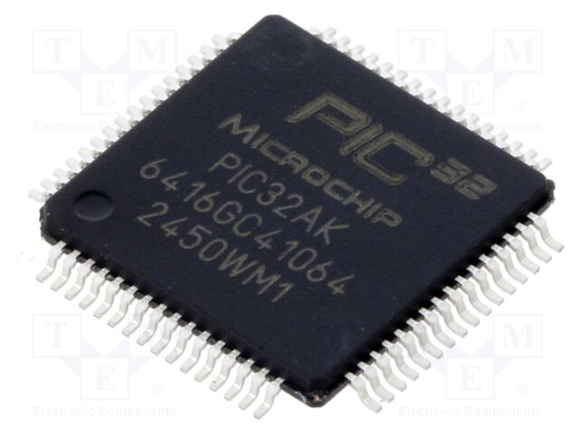 IC: PIC microcontroller; 64kB; 200MHz; 3÷3.6VDC; SMD; TQFP64