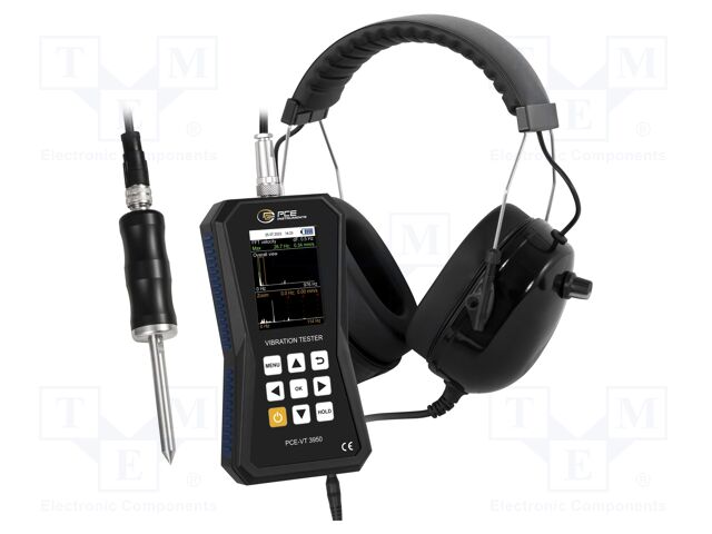 Vibrometer; Display: LCD 2,8"; Ch: 1; Meas.accur: ±2ft/s2; IP52