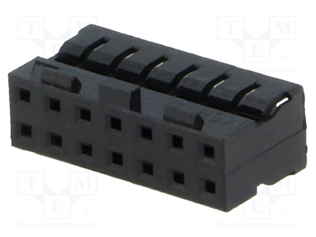Plug; wire-wire/PCB; female; Milli-Grid; 2mm; PIN: 14; for cable