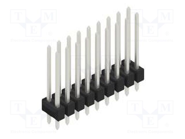Connector: pin strips; pin header; male; PIN: 18; 2.54mm; THT; 2x9