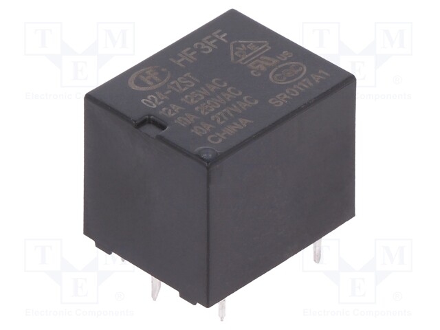 Relay: electromagnetic; SPDT; Ucoil: 24VDC; 10A/277VAC; 10A/28VDC