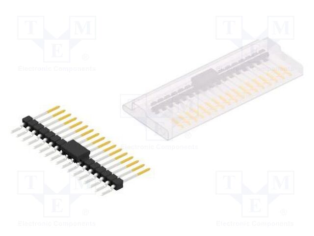 Connector: pin strips; pin header; male; PIN: 17; 2.54mm; SMT; 1x17