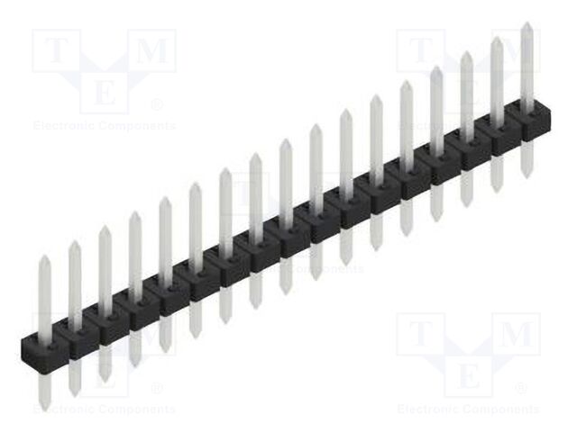 Connector: pin strips; pin header; male; PIN: 17; 2mm; THT; 1x17