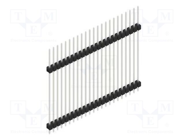 Connector: pin strips; pin header; male; PIN: 23; 2.54mm; THT; 1x23