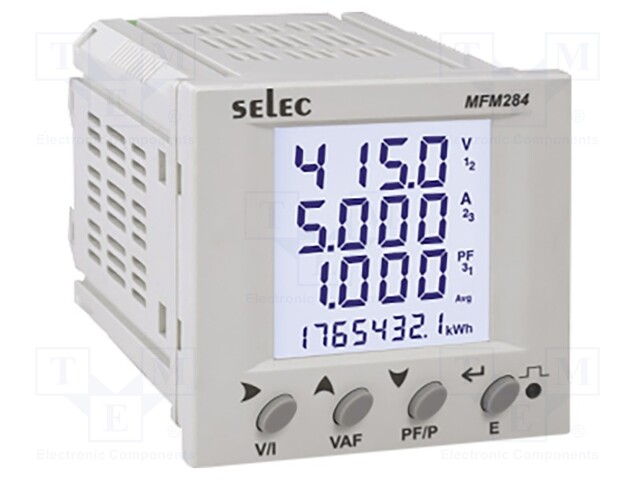 Power network meter; on panel; digital,mounting; Uin max: 300V