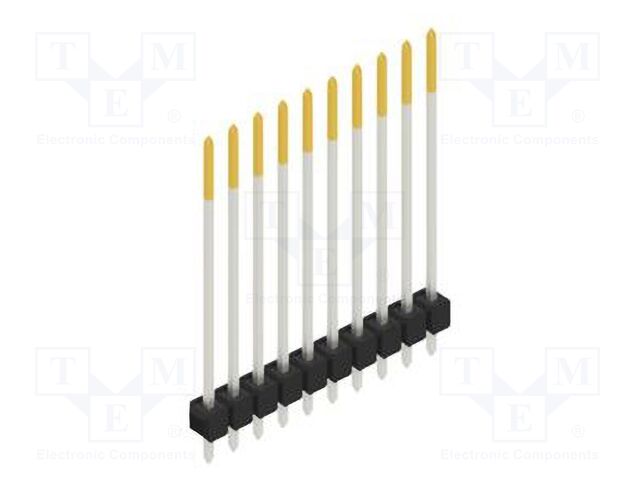 Connector: pin strips; pin header; male; PIN: 10; 2.54mm; THT; 1x10