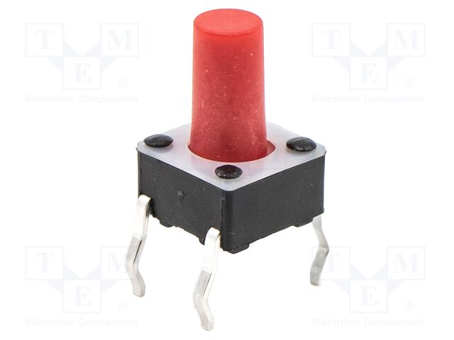 Microswitch TACT; SPST-NO; Pos: 2; 0.05A/12VDC; THT; 2.45N; 6x6x4mm
