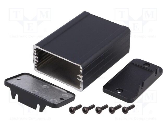 Enclosure: shielding; X: 59mm; Y: 80mm; Z: 31mm; aluminium; black