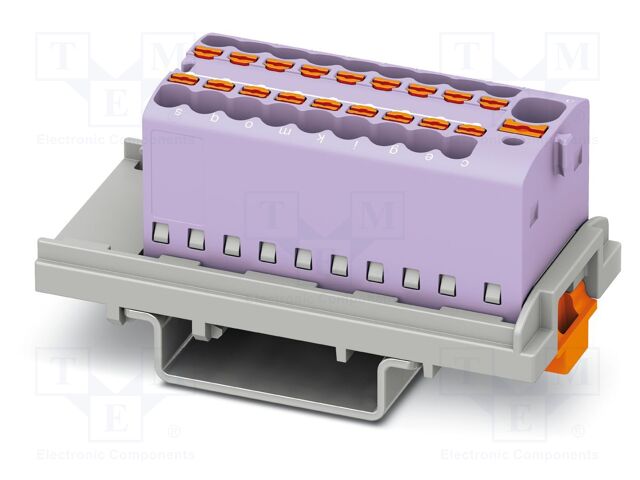 Splice terminal: rail; 17.5A; 500V; push-in; PA; 0.14÷2.5mm2
