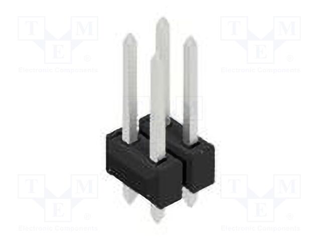 Connector: pin strips; pin header; male; PIN: 4; 2.54mm; THT; 2x2
