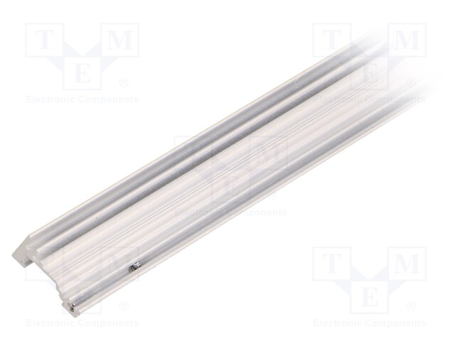 Profiles for LED modules; angular; white; L: 1m; aluminium; 30/60°