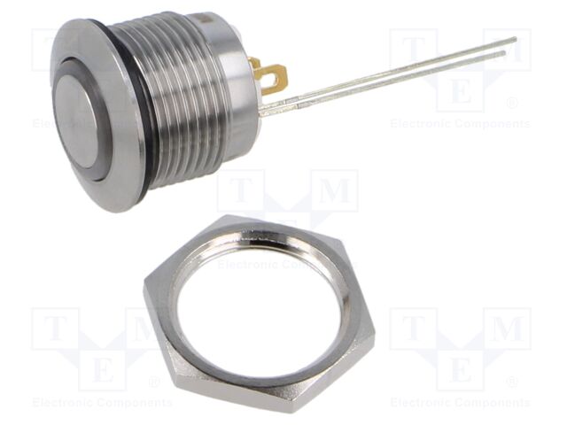 Switch: vandal resistant; Pos: 2; SPST; 0.1A/48VDC; IP67; OFF-(ON)