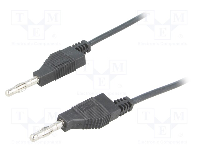 Test lead; silicone; 1m; black; 15A; 60V; Cond.cross sec: 0.75mm2