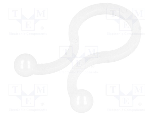 Cable clips; 10mm; polyamide; natural; UL94V-2